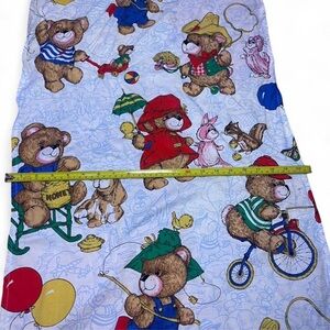 1990s Vintage Colorful Bear print fabric (curtain panel)